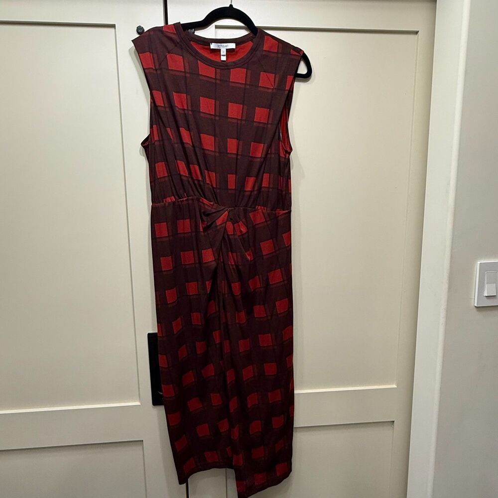 Derek Lam 10 Crosby Landry Plaid Muscle Tank Dress L